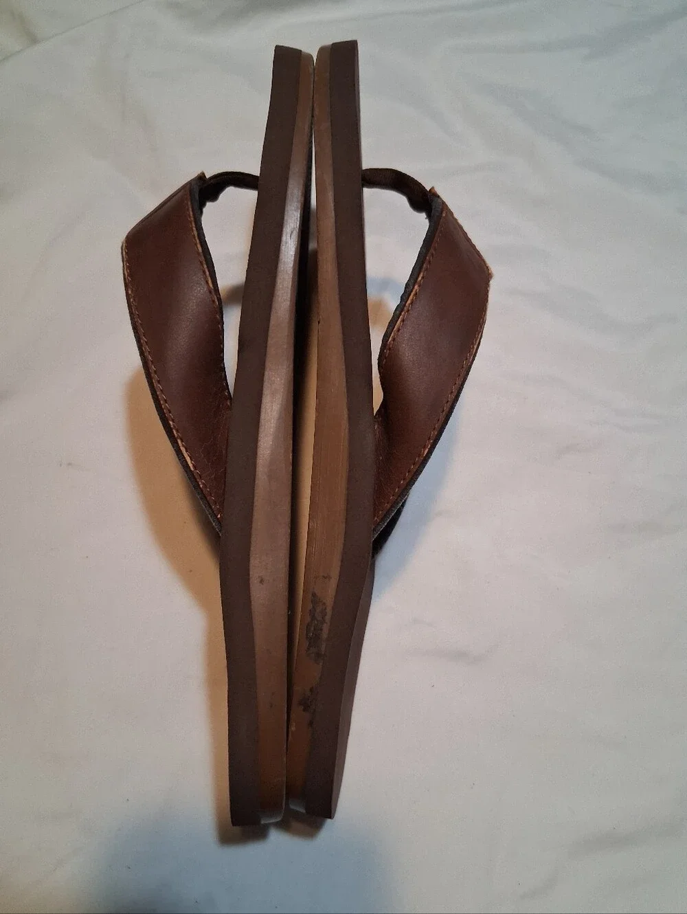 Dockers Men's Brown Cushion Thong Sandals Comfort Flip Flops Size 10.5 Est